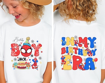 Spider Man Birthday Shirt, Disney Superhero Birthday Boy Tee, Spidey In My Birthday Era Sweatshirt, Custom Spiderman Tees, WDW Toddler Gift