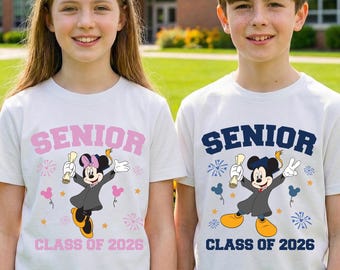 Disney Senior Shirt, Mickey Graduation Sweatshirt, Senior Girls Tee, Disneyland Grad Trip Tees, Mickey Class Of 2026 Gift