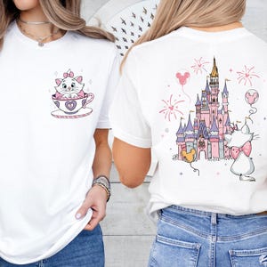 Camiseta Aristogatas Marie Cat, camiseta Disney Mad Tea Cup Party, presente para amantes de gatos da Disneylândia, moletom Magical Castle Aristogatas