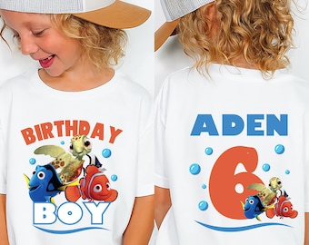 Finding Nemo verjaardagsshirt, Disney aangepast verjaardagsshirt, vis verjaardagsshirt, Nemo verjaardagscadeau jongen, WDW feestvarken T-shirts