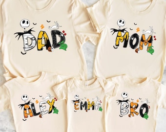 Jack Skellington Family Shirt, Nightmare Trip Tee, Custom Oogie Birthday Sweatshirt, Disney Halloween Vacation Crewneck