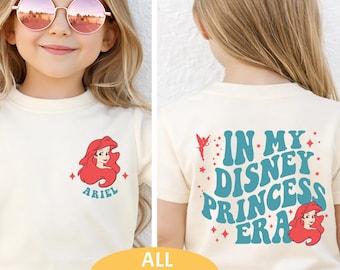 Princess Era Shirt, Disney Princess Kids Tee, Toddler Princess Sweatshirt, Custom Princess Gift, Little Mermaid Ariel Crewneck