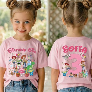 Toy Story Birthday Girl Shirt, Custom Disney Birthday Tee, Pixar Birthday Trip Gift, Disneyland Toddler Kids