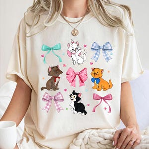 Kokette Aristocats T-Shirt, Disney-Katzen-T-Stück, Aristocats Marie-Geschenk, Katzenliebhaber Sweatshirt, Berlioz und Katzen-T-Shirts