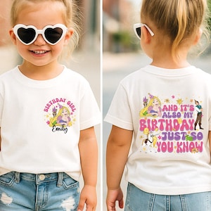 Rapunzel Birthday Shirt, Disney Princess Birthday Girl Tee, Tangled Birthday Party Gift, Custom Name Rapunzel Birthday Sweatshirt