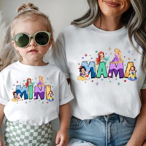 Prinzessin Mama Mini Shirt, Disney Familie Passendes T-Shirt, Schneewittchen Mama Tochter Geschenk, Disneyland Cinderella Mama Baby Sweatshirt