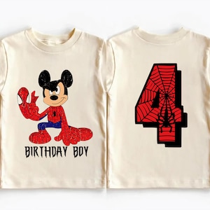 Spider Mickey Birthday Boy Shirt, Disney Superhero Birthday Sweatshirt, Mickey Spiderman Birthday Party T-shirt, Avengers Spider Boy Tee