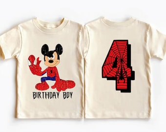 Spider Mickey Birthday Boy Shirt, Disney Superhero Birthday Sweatshirt, Mickey Spiderman Birthday Party T-shirt, Avengers Spider Boy Tee