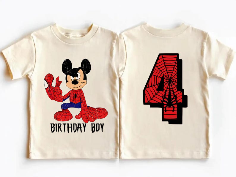Spider Mickey Birthday Boy Shirt, Disney Superhero Birthday Sweatshirt, Mickey Spiderman Birthday Party T-shirt, Avengers Spider Boy Tee