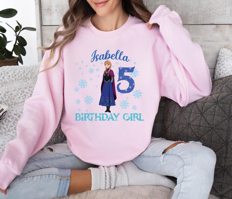 Disney Elsa Birthday Girl Shirt, Princess Elsa Birthday Family T-Shirt, Elsa Anna Birthday Party Tee, Disney Frozen Birthday Matching Shirts