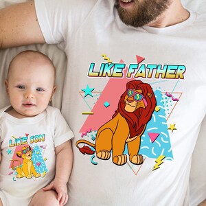 Lion King Father & Son Shirt, Dad Matching T-shirt, Disney Father&#39;s Day Gift Tee, Daddy and Me Tees, Mufasa and Simba Family T-Shirt