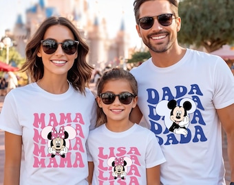 Disney Family Shirt, Mickey Mom Dad Matching Tee, Minnie Mama Mini Sweatshirt, Donald Father and Son Gift Tees, Magic Kingdom Vacation Tee