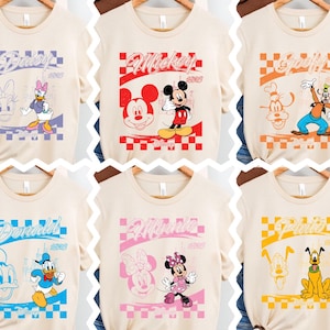Retro Mickey and Friends Tee, Vintage Minnie Shirt, Daisy Duck T-shirt, Donald Duck Hoodie, Mickey Pullover, Disney Family Trip Shirt