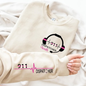 Benutzerdefinierte Dispatcher Sweatshirt, 911 Dispatcher T-Shirt, 911 Notfall Pullover, Versand Krankenschwester Shirt, Versandraum Shirt