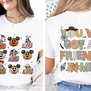 Toy Story Halloween Shirt, Disney Friends Spooky Tee, Woody and Buzz Lightyear Pumpkin Sweatshirt, Disneyland Fall Trip Hoodiee