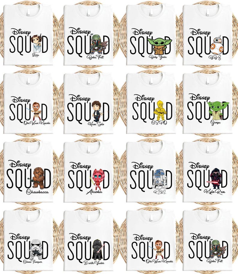 Chemise escouade Disney, t-shirt voyage Mickey et ses amis, sweat-shirt personnalisé Disneyland, t-shirts tous les personnages Disney, T-shirt assorti pour les vacances en famille image 2