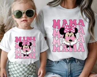 Minnie Mama Mini Shirts, Disney Mom Daughter Tee, Mouse Family Matching Sweatshirt, Mother's Day Gift, Disneyland Family Trip Sweater