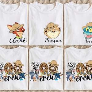 Zootopia 2 Shirt, Custom Disney Zoo Crew Sweatshirt, Animal Kingdom Tee, Wild About Sweater, WDW Safari Trip Tees, Judy Hopps and Nick Wilde