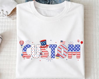 Custom 4th Of July Shirt, America 250th Anniversary Gift, USA Patriotic Family Tees, Independence Day Name T-shirt