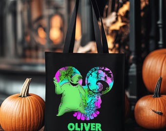 Oogie-draagtas, Disney Halloween Boogie Man-draagtas, gepersonaliseerde nachtmerrietassen, Mickey's Not So Scary-tas, Trick or Treat-draagtassen voor kinderen