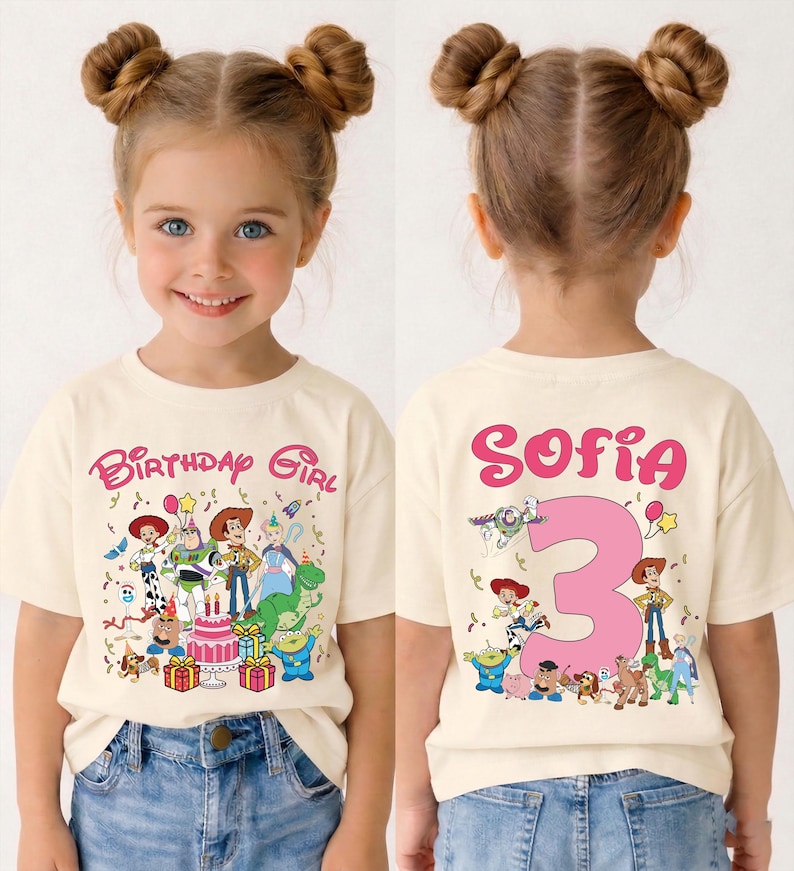 Toy Story Birthday Girl Shirt, Custom Disney Birthday Tee, Pixar Birthday Trip Gift, Disneyland Toddler Kids