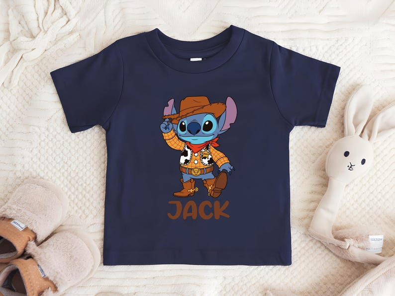Toy Story Stitch Shirt, Disney Woody Costume Stitch Tee, Western Kids Sweatshirt, Disneyland Toddler Custom Tees