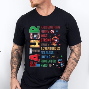 Father Shirt, Avengers Dad Tee, Spiderman Fathers Day Gift, Marvel Superhero Daddy Sweatshirt, Papa Birthday Tees