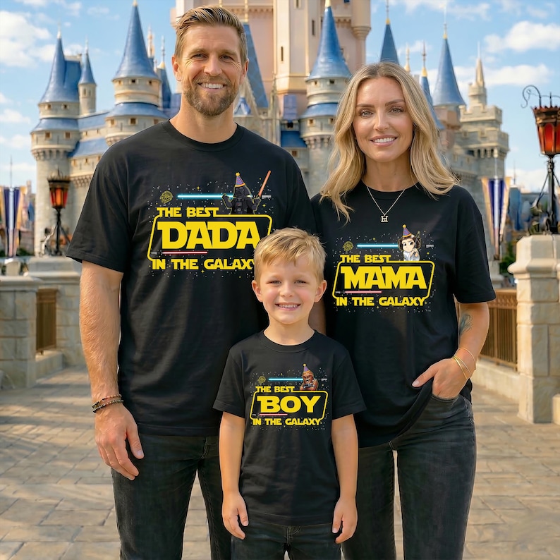 Star Wars Family Shirt, Darth Vader Dad Sweatshirt, Princess Leia Mama Tee, Galaxys Edge Matching Sweater, Baby Yoda Toddler Kids Tees