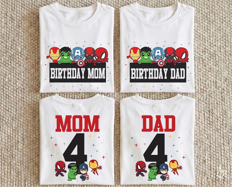 Marvel Birthday Boy Shirt, Disney Spiderman Birthday Party Tee, Custom Avengers Kids Gift, Iron Man Family Sweatshirt, Superhero Boys Tees