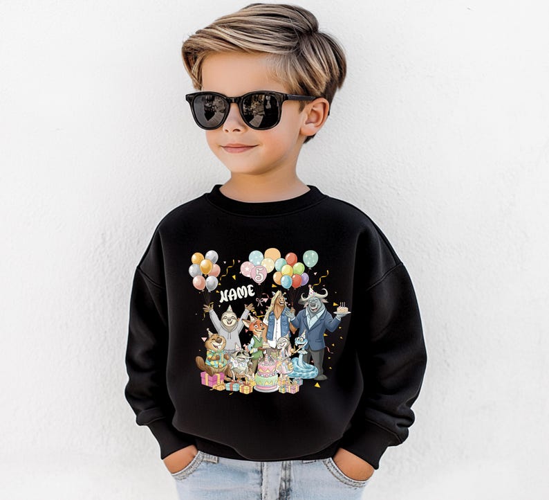 Zootopia Birthday Shirt, Judy Hopps and Nick Wilde Party Tee, Zootopia Birthday Girl Sweatshirt, Disney Zoo Toddler Boy T-shirt