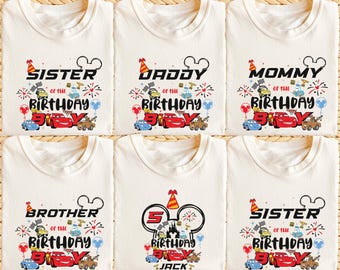 Disney Cars Birthday T-shirt, McQueen Birthday Boy Tee, Pixar Family Sweatshirt, Toddler Boy Birthday Gift, Racing Car Birthday Trip Sweater