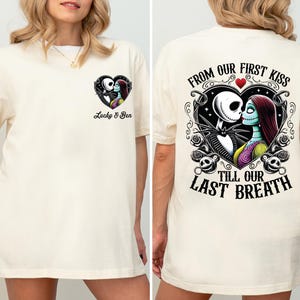 Jack and Sally Valentine Couple Shirt, Nightmare Before Valentines Day Tee, Custom Jack Sally Matching Sweatshirt, Disneyland Honeymoon Tee