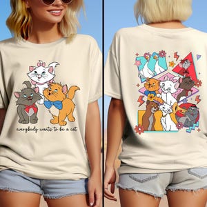 Camiseta Aristogatas, Camiseta Gatos da Disney, Moletom Todo Mundo Quer Ser um Gato, Presente Marie Aristogatas, Camisetas Amantes de Gatos, Camisetas do Gato Berlioz