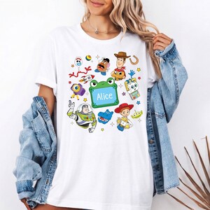 Toy Story Custom Name Shirt, Brother Sister Matching Tee, Woody Buzz Lightyear Family Sweatshirt, Toy Story Siblings Gift