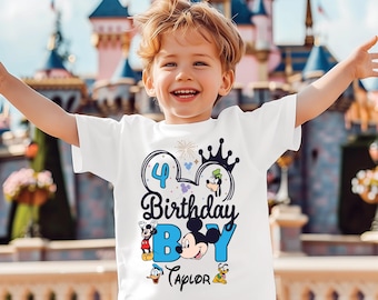 Mickey Birthday Boy Shirt, Disney Birthday Sweatshirt, Mouse Birthday Party T-shirt, Disneyland Birthday Trip Tee, Custom Kids Birthday Tee