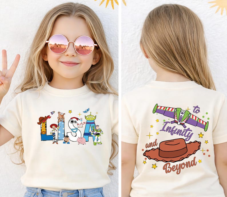 Custom Name Toy Story Shirt, To Infinity and Beyond Tee, Disney Family Matching Sweatshirt, Woody Buzz Lightyear T-shirt, Pixar Kids Trip