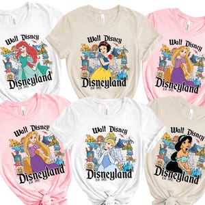 Camisetas de princesas, camiseta de viaje a Disneyland, sudadera de vacaciones para niñas de Disney, camisetas a juego de Blancanieves, jersey de regalo de Disneyworld