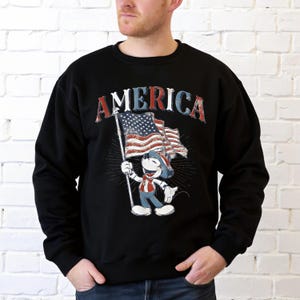 Retro Mickey America Shirt, 4th of July Disney Tee, 250th Anniversary Sweatshirt, Independence Day Tees, Patriotic American Flag Shirts