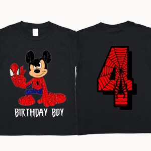 Spider Mickey Birthday Boy Shirt, Disney Superhero Birthday Sweatshirt, Mickey Spiderman Birthday Party T-shirt, Avengers Spider Boy Tee