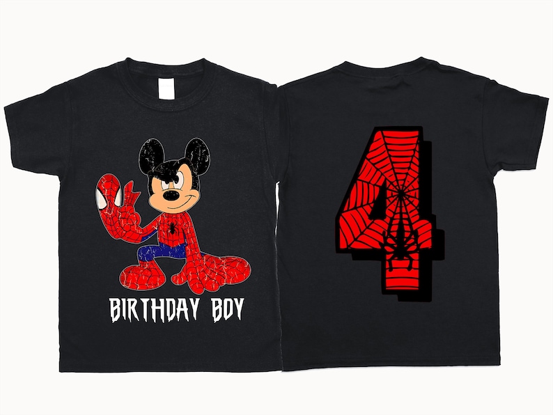 Spider Mickey Birthday Boy Shirt, Disney Superhero Birthday Sweatshirt, Mickey Spiderman Birthday Party T-shirt, Avengers Spider Boy Tee