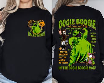 Halloween Oogie T-shirt, Nightmare Boogie Man Sweatshirt, Disney Nightmare Characters Tee, Spooky Season Horror Hoodie