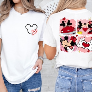 Micky und Mini Valentinstag Shirt, Disney-Liebhaber-Sweatshirt, Mickey Mouse paar Shirt, Disneyland Romanze Shirt, Sweethearts Nite Tee