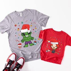 Marvel Christmas Shirt, Avengers Superhero Christmas Tee, Disney Christmas Kids Sweatshirt, Spiderman XMAS Boys Gift, Captain America Christmas