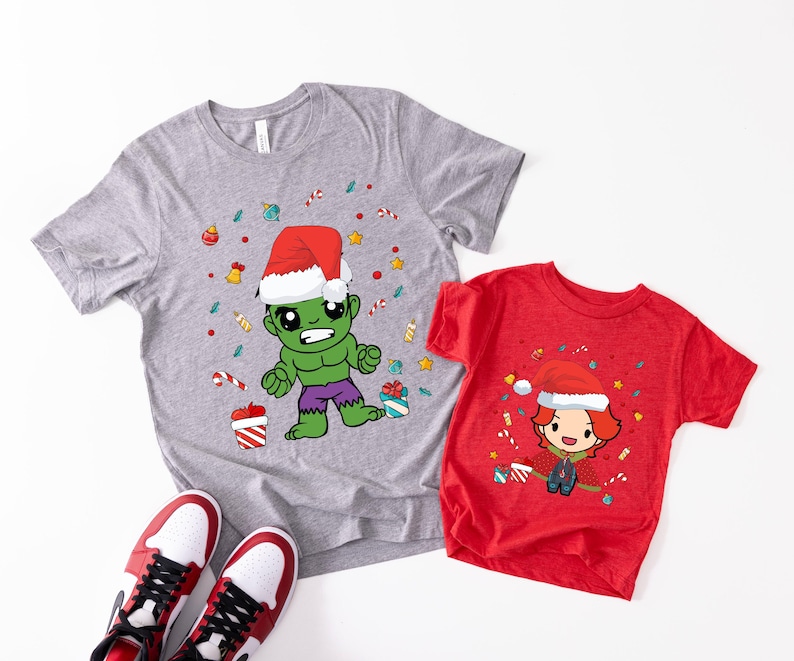 Marvel Christmas Shirt, Avengers Superhero Christmas Tee, Disney Christmas Kids Sweatshirt, Spiderman XMAS Boys Gift, Captain America Christmas