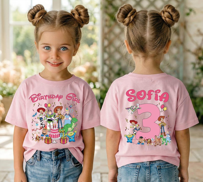 Toy Story Birthday Girl Shirt, Custom Disney Birthday Tee, Pixar Birthday Trip Gift, Disneyland Toddler Kids