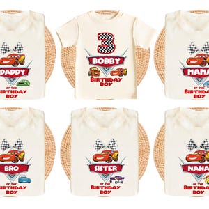 Cars Birthday T-shirt, Lighning McQueen Party Tee, Disney Birthday Boy Sweatshirt, Tow Mater Kids Gift, Racing Cars Birthday Squad Tees