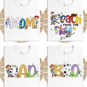 Toy Story 4th Birthday Shirt, Reach Four The Sky Sweatshirt, Disney Family Birthday T-shirt, Woody Buzz Lightyear Birthday Party Tee