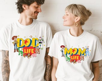 Toy Story mamma pappa-tröja, Disney familjematchning-tröja, Toy Story mamma-tröja, Woody och Buzz anpassade namntröjor, Disneyland-familjeresa-present