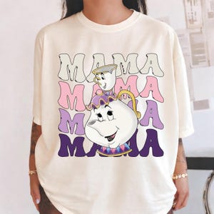 Mrs Potts and Chip Shirt, Disney Mama and Mini Tee, Mother's Day Sweatshirt, Tea Pot and Cup Mom Baby Tees, Princess Belle Mommy Shirts