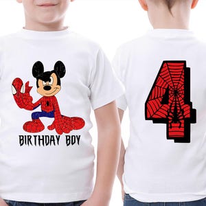 Spider Mickey Birthday Boy Shirt, Disney Superhero Birthday Sweatshirt, Mickey Spiderman Birthday Party T-shirt, Avengers Spider Boy Tee